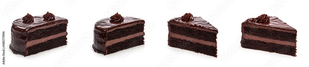Obraz premium Chocolate Cake Slices (1)