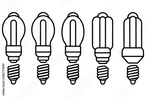 Compact fluorescent line art