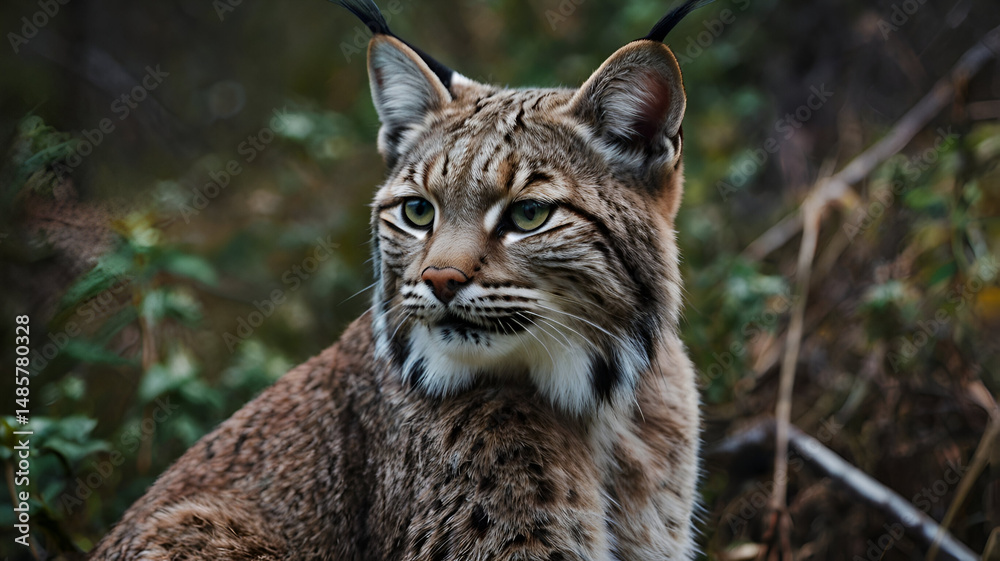Fototapeta premium A beautiful Bobcat closeup photo