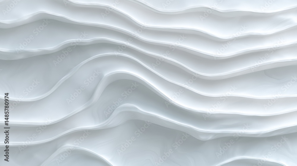 Fototapeta premium Abstract White Wave Texture: Serene Minimalist Background