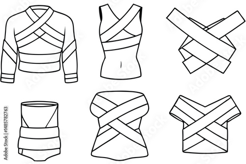 Compression wraps Line art