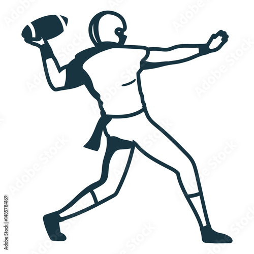 Player helmet ball outfit football stroke