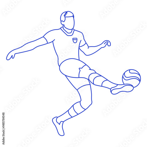 Football player stroke