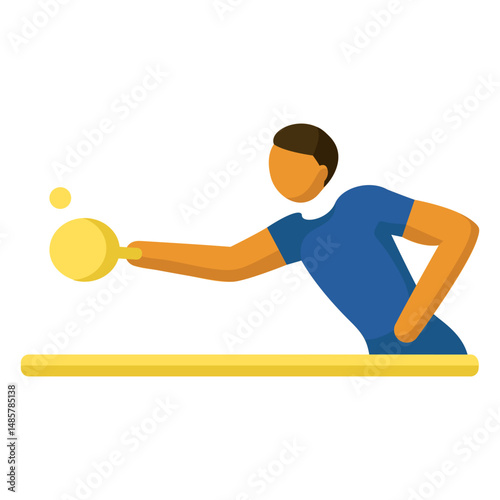Man playing table tennis sport