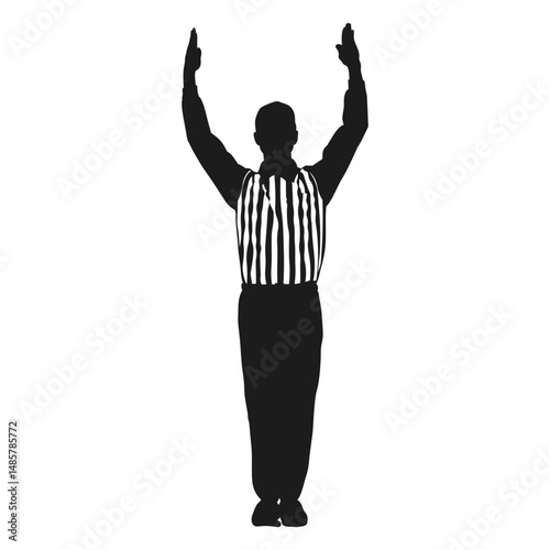 Football referee touchdown cut out