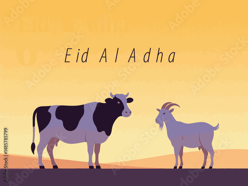  Eid al Adha Mubarak Islamic festival social media banner and Eid Mubarak Post Template