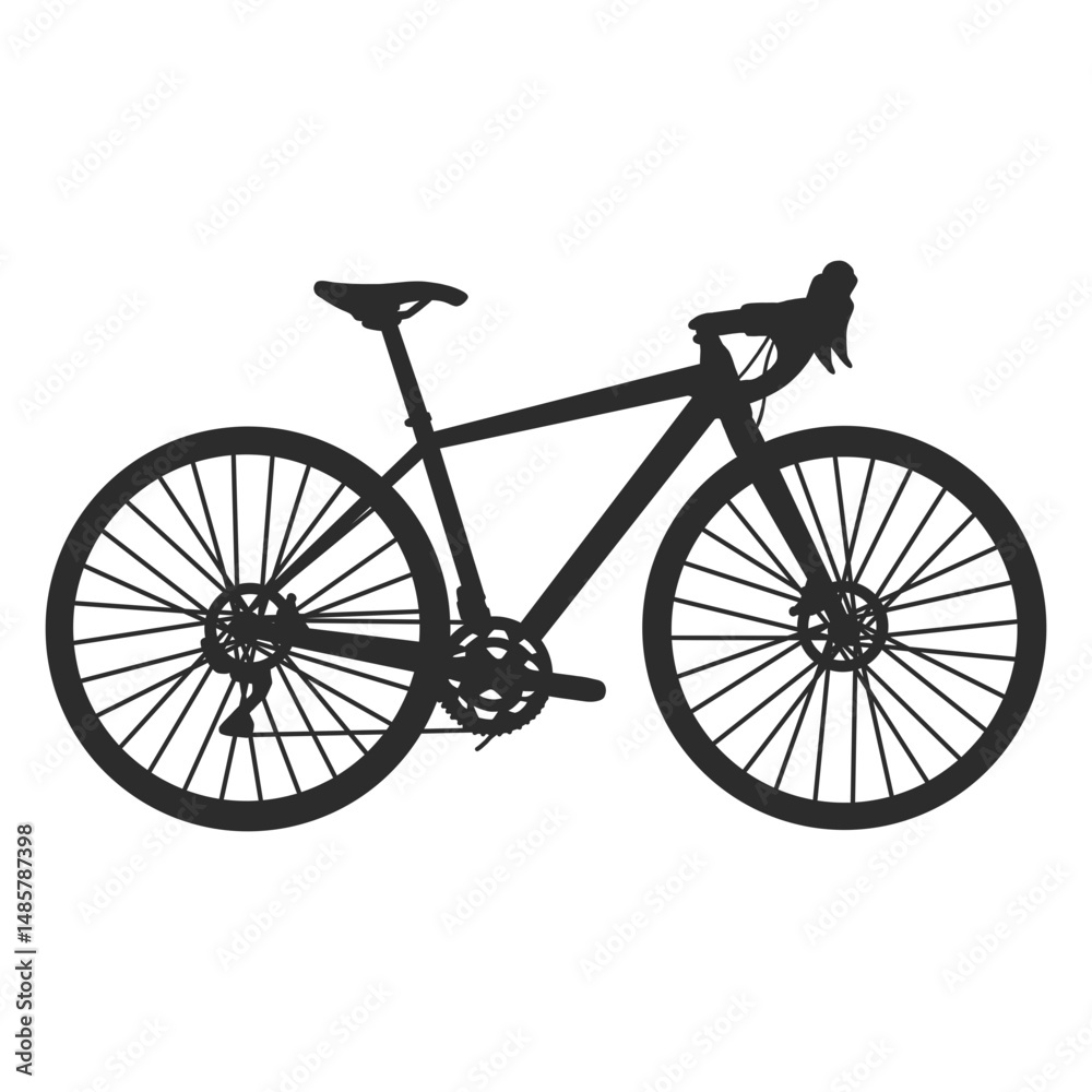 Fototapeta premium Competition bicycle side silhouette