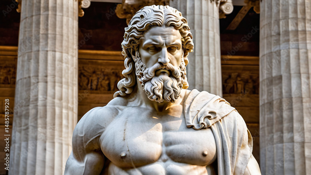 Classical Sculpture of a Thoughtful Warrior Classical Sculpture of a Thoughtful Warrior