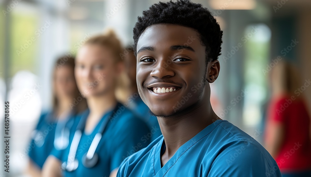 Naklejka premium Smiling Student Nurse.
