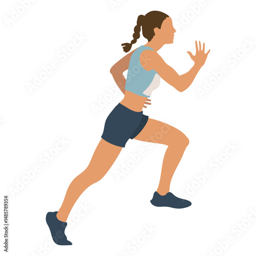 Running flat girl