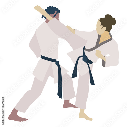 Karate sport practice kick people