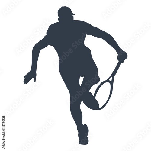 Tennis sport people silhouette