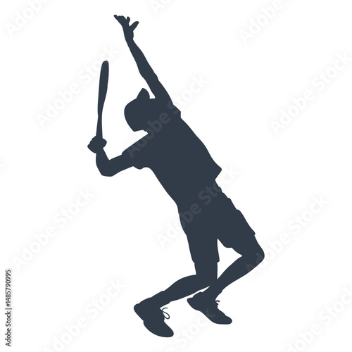 Tennis player sport man silhouette