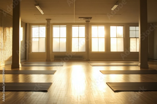 Sunlit Yoga Studio Interior