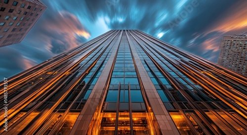 Wallpaper Mural Towering Skyscraper at Sunrise Torontodigital.ca