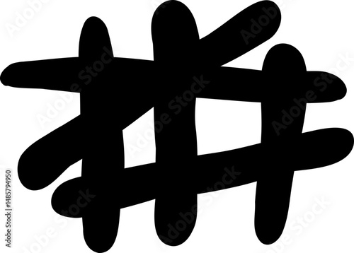 Grid scribble with soft rounded bar ends