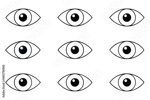 Cornea Line Art Illustration