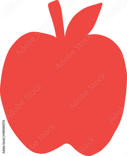 Apple Silhouette with Short Stem