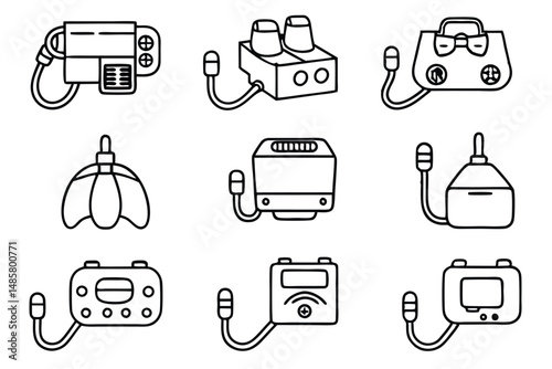 Cpap machines Line art examples