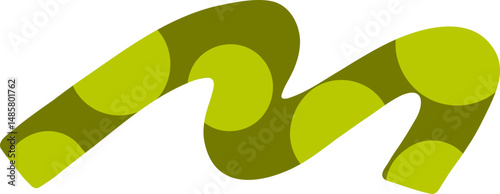 Curvy Bent Shape with Large Circle Pattern