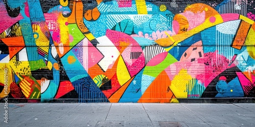 Vivid mural with high color contrast