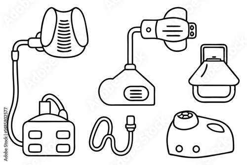 Cpap machines Line art designs