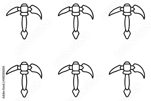 Crank Hammer Line Art Style