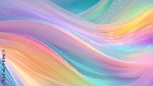 Wallpaper Mural Abstract pastel rainbow wave background. Soft, flowing pastel colors create a dreamy, ethereal atmosphere.  Perfect for designs needing a calming, lighthearted feel. Torontodigital.ca