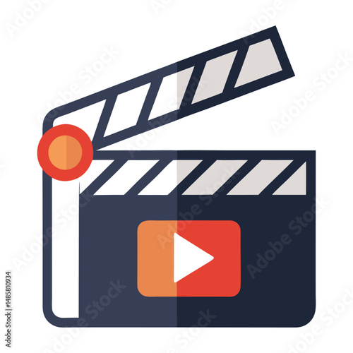clapboard movie action object vector