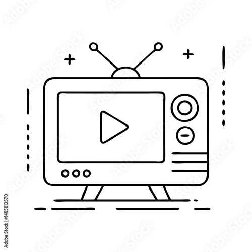 tv icon, tv vector illustration-simple illustration of tv, perfect for tv logos and icons