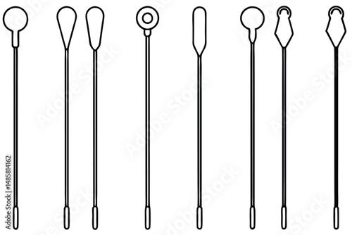Curettes Line art Stainless Steel Tools