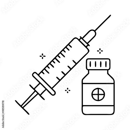 vaccine icon, vaccine vector illustration-simple illustration of vaccine, perfect for vaccine logos and icons