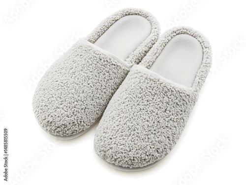Cozy Gray Fuzzy Slippers: The Ultimate Indoor Comfortwear for Winter Relaxation photo