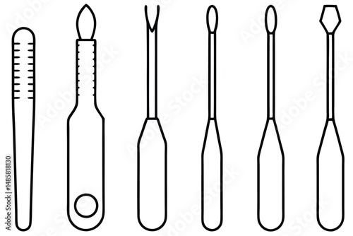 Cuticle Line Art Minimal Style