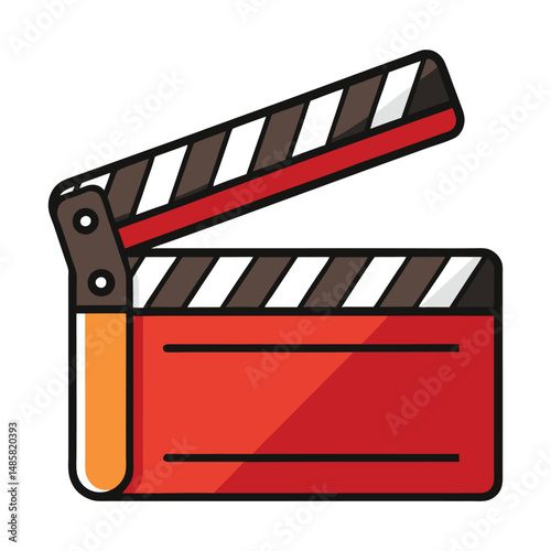 clapboard movie action object vector