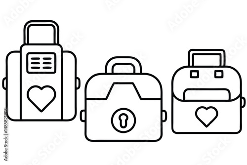 Defibrillators Medical Device Line art