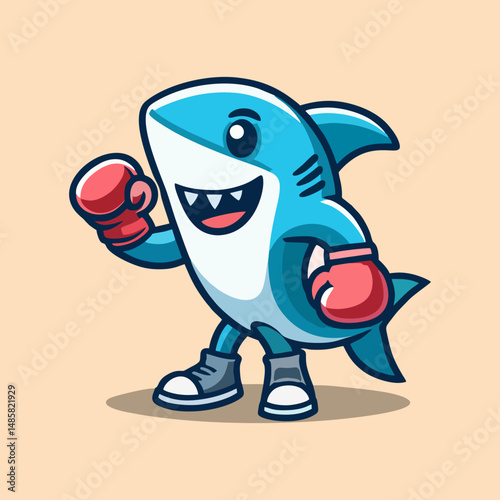 Mascot Shark illustration for cute animal cartoon design funny vector baby fish mascot art for children kids character icon branding and commercial merchandise mascotstyle