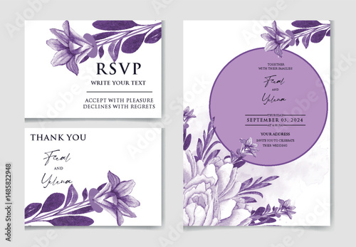 Luxury wedding invitation card