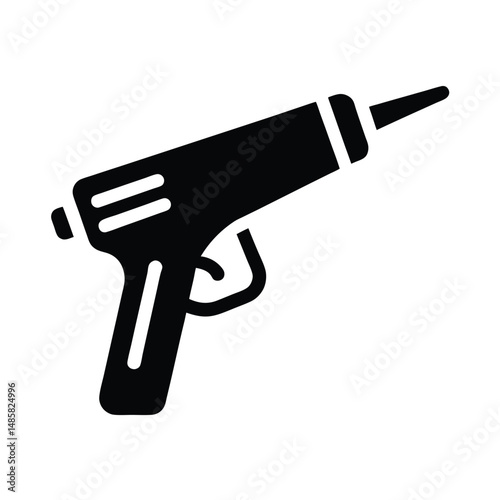 Glue Gun Icon Vector Illustration ? Cartoon, Clipart and Line Art Design for Printable Graphics.eps