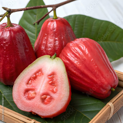 Fresh Rose Apples: Juicy & Sweet isolated on transparent background photo