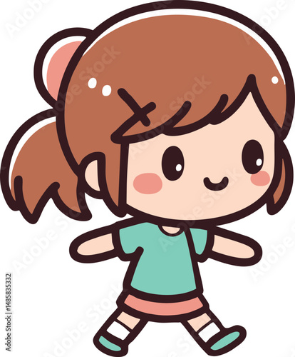 walking girl icon