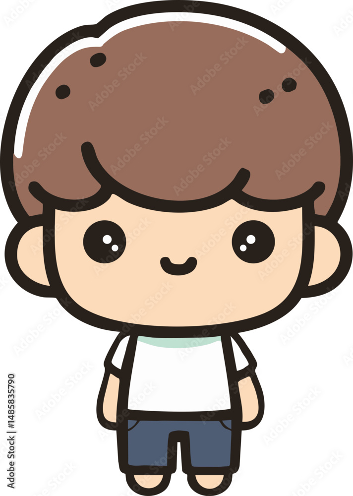 Obraz premium boy cartoon character