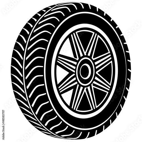car wheel vector illustration