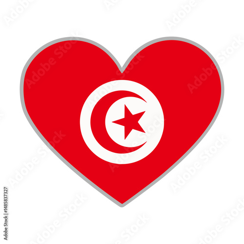 Free Download Tunisia flag. Tunisia love flag. Tunisia flag in heart shape. Love symbol. Vector illustration.

 - GFXLoad