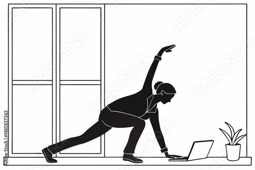 woman doing yoga