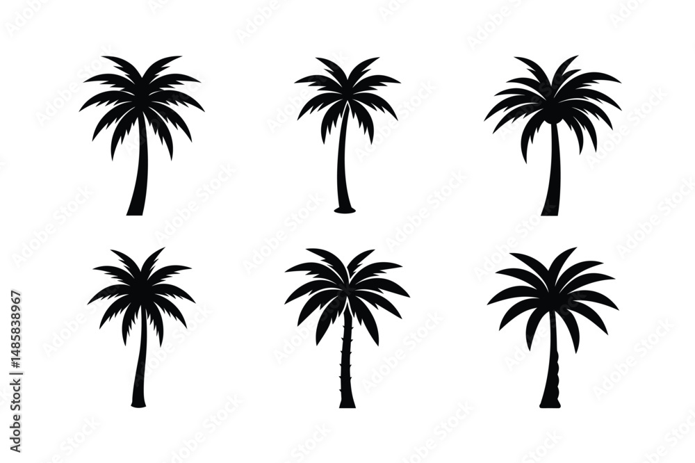 Fototapeta premium Palm Tree Line Art Design