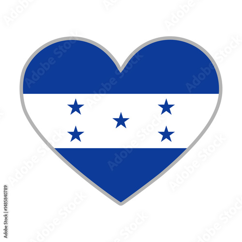 Free Download Honduras flag. Honduras love flag. Honduras flag in heart shape. Love symbol. Vector illustration. - GFXLoad
