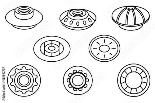 Diaphragm Contraction Airflow Mechanism Line art