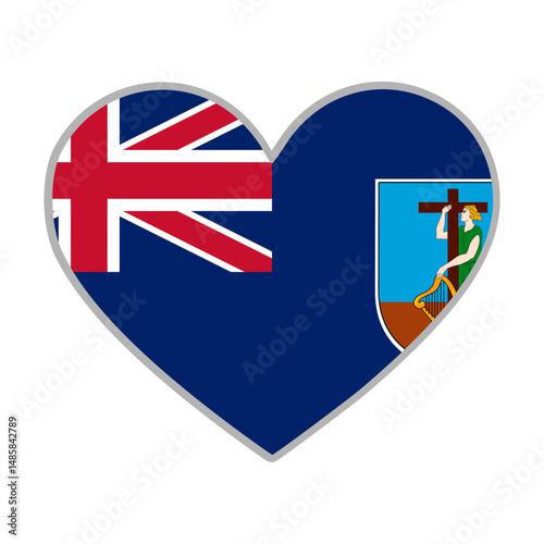Montserrat flag. Montserrat love flag. Montserrat flag in heart shape. Love symbol. Vector illustration. Free Download Montserrat flag. Montserrat love flag. Montserrat flag in heart shape. Love symbol. Vector illustration. - GFXLoad
