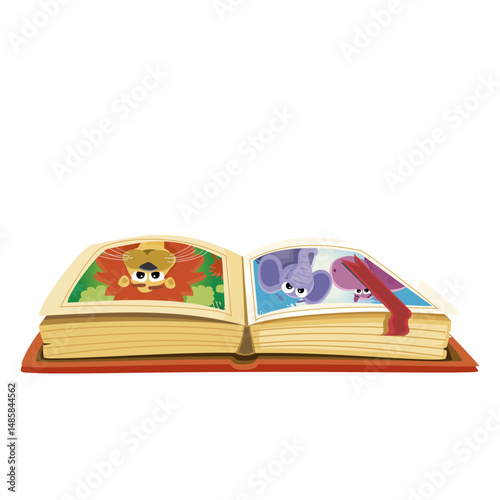 Cartoon animal book
